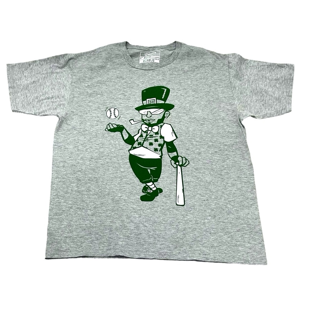 TEESPRING BIG LUCKY DAVID ORTIZ CHILDREN'S FUND ST. PATRICK'S DAY GRAY T-SHIRT